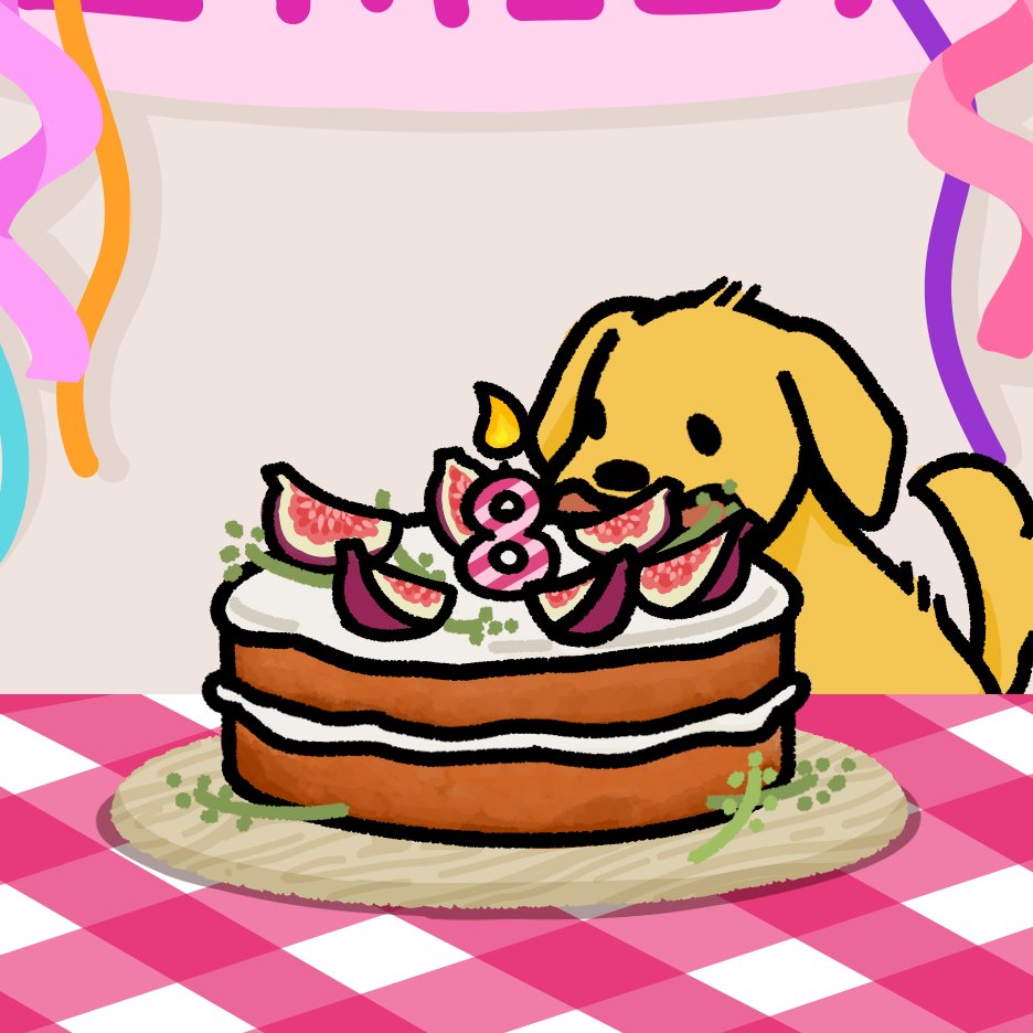 Buddy and birthday cake